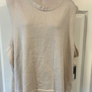 Worthington champagne sparkle sleeveless tank top 3X NEW